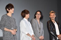 「メサイア -深紅ノ章-」初日舞台挨拶の様子。