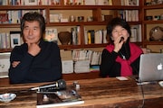 「映画『FOUJITA』の作られ方」の様子。左から小栗康平、田口ランディ。