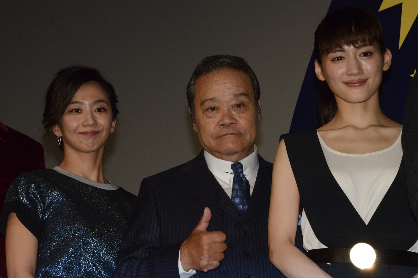 「ギャラクシー街道」公開初日舞台挨拶の様子。