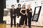 第28回東京国際映画祭「FOUJITA」記者会見の様子。