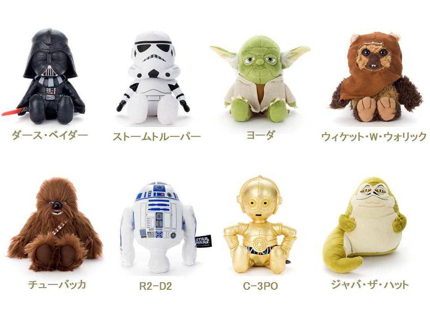 「スター・ウォーズ ビーンズコレクションボックス・ディスプレイポケットセット」ぬいぐるみ一覧