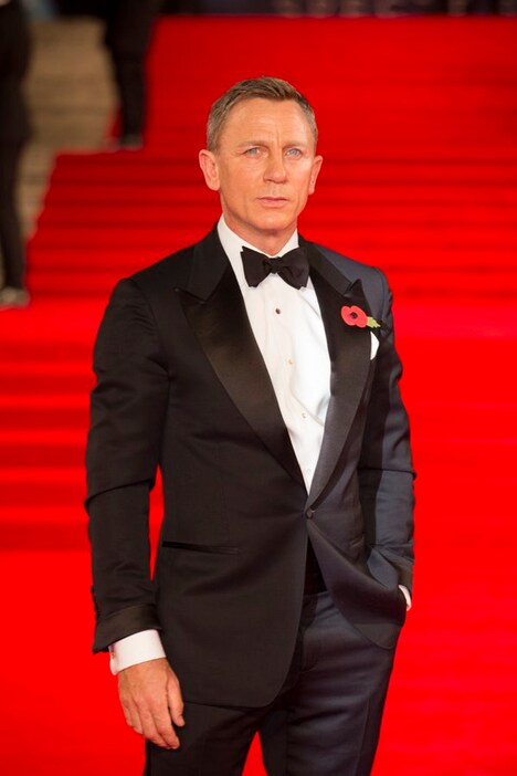 「007 スペクター」ロンドンプレミアに出席したダニエル・クレイグ。