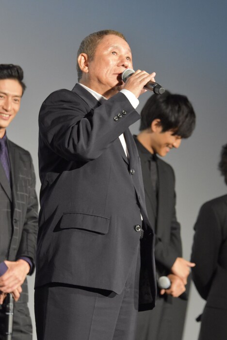 オススメのシーンを聞かれ、「(自分と)アンジェリーナ・ジョリーのセックスシーン」とジョーク混じりに答えたビートたけし。