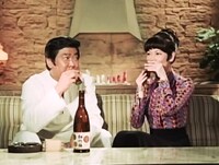 石原裕次郎と石原まき子が夫婦で共演した「松竹梅」CM。（製作著作：石原プロモーション）