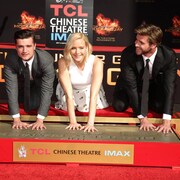 ジェニファー・ローレンスら「ハンガー・ゲーム」3人組がハリウッドに名誉を刻む