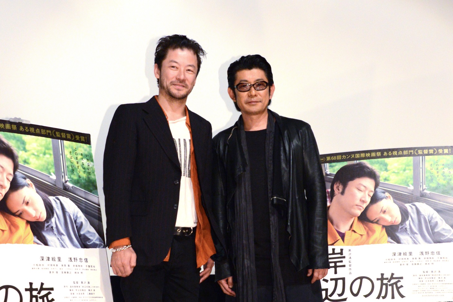 「岸辺の旅」トークイベントにて、浅野忠信（左）と永瀬正敏（右）。