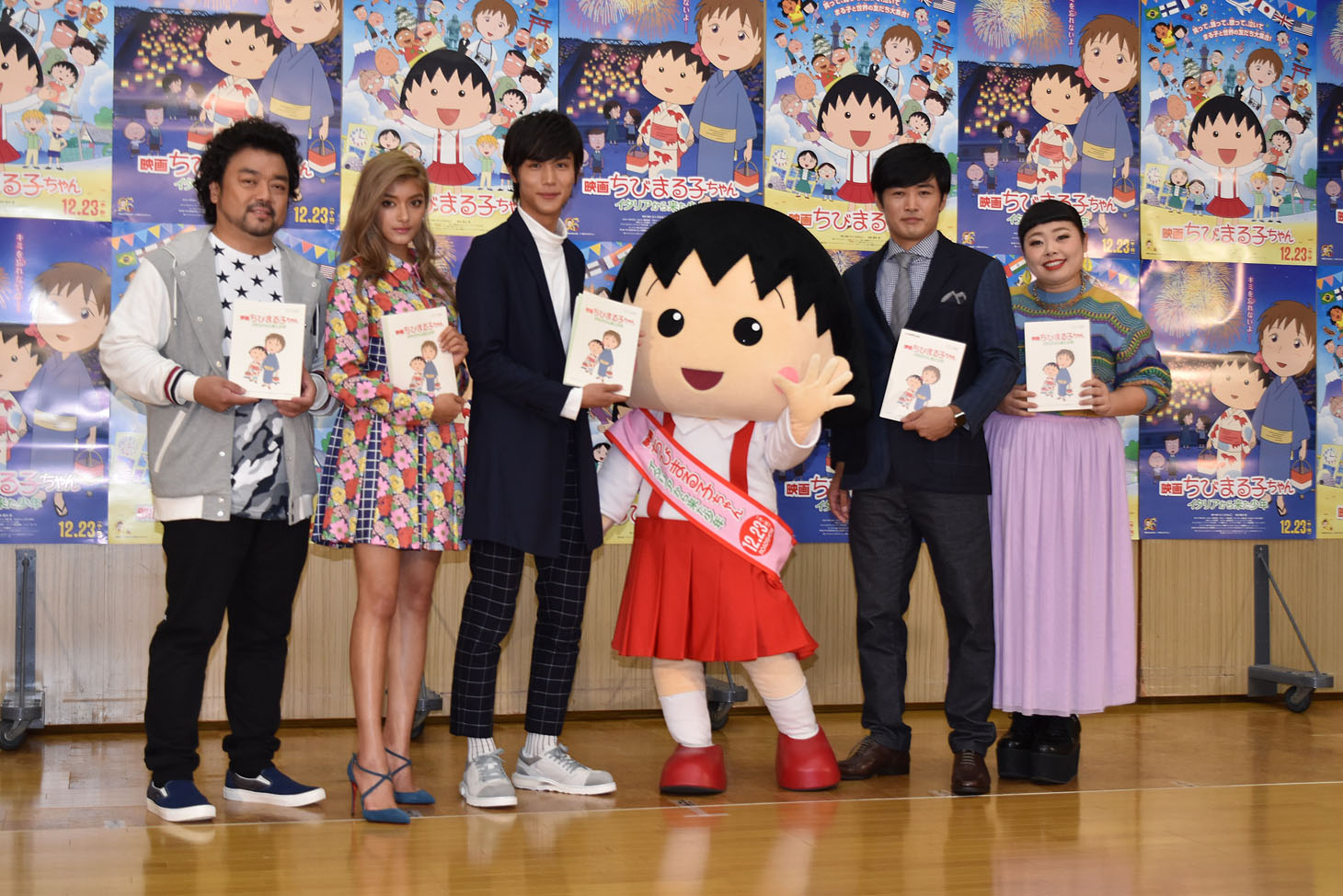 「映画ちびまる子ちゃん イタリアから来た少年」公開アフレコイベントの様子。