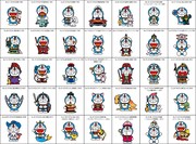 「映画 ドラえもん」過去35作品のデザイン。（画像提供：森永製菓）