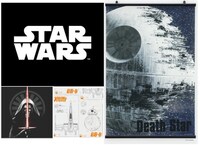 「スター・ウォーズ」ロゴ（左上）と「STAR WARS / PREMIUM HOME COLLECTION by IDC OTSUKA」の商品例。