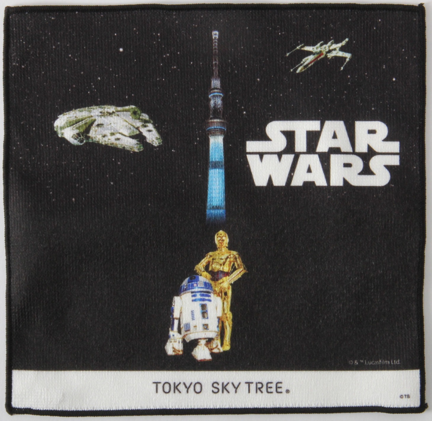 「STAR WARS TOKYO SKY WALK at TOKYO SKYTREE」ミニハンカチ Light side（イメージ） 540円