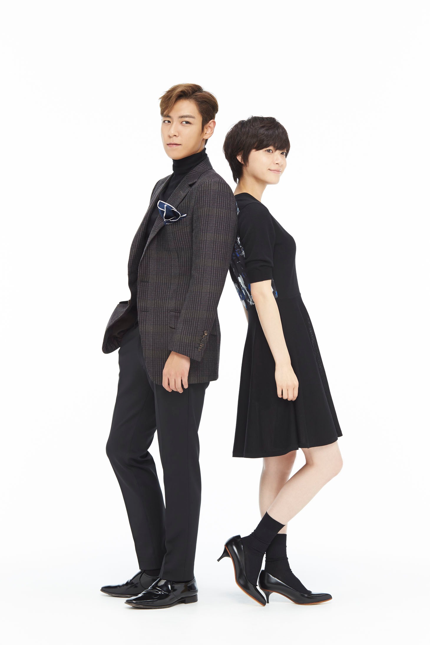 左からT.O.P from BIGBANG チェ・スンヒョン、上野樹里。