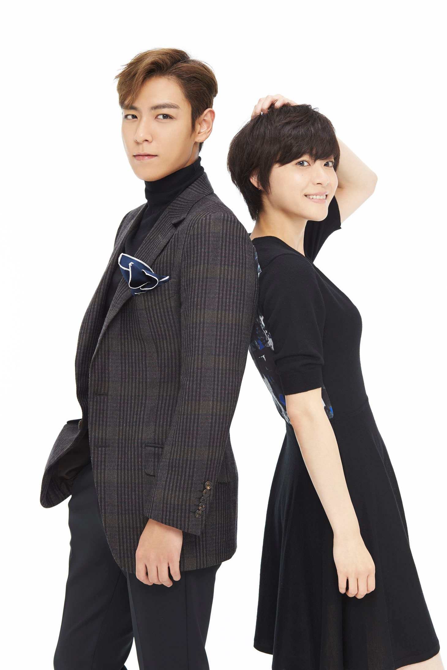左からT.O.P from BIGBANG チェ・スンヒョン、上野樹里。