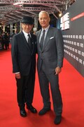 「ブリッジ・オブ・スパイ」インターナショナルプレミアに出席したスティーヴン・スピルバーグ（左）、トム・ハンクス（右）。