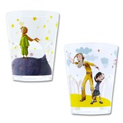 「みんなのくじ リトルプリンス 星の王子さまと私」B賞のアクリルコップ（全2種／全高約9cm）。