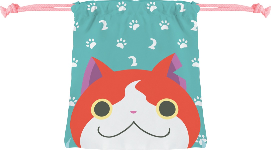 「一番くじ 映画 妖怪ウォッチ エンマ大王と5つの物語だニャン！」E賞の巾着ポーチ（ジバニャン）。(c)LMYWP2015