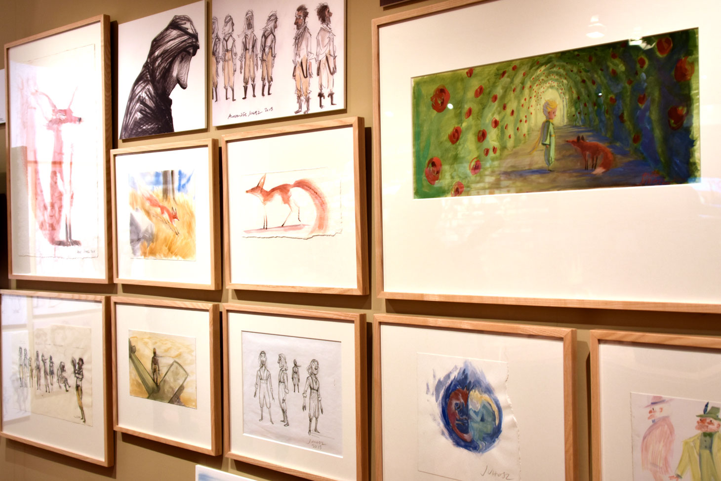 「リトルプリンス 星の王子さまと私 展」にて、ストップモーションデザイン画。