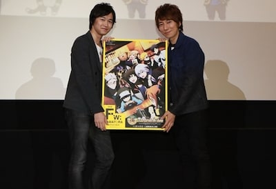 「Fw：ハマトラ」舞台挨拶の様子。左から逢坂良太、羽多野渉。