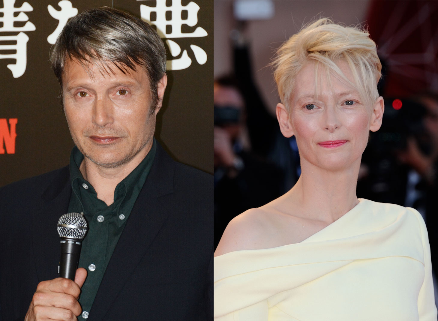 「Doctor Strange（原題）」への出演が正式発表されたマッツ・ミケルセン（左）とティルダ・スウィントン（右）。（写真提供：Marechal Aurore / ABACA / Newscom / ゼータ イメージ）