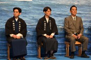 山崎組出演経験のある3人。左から吉岡秀隆、染谷将太、ピエール瀧。