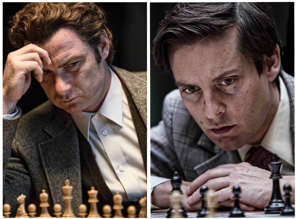 「完全なるチェックメイト」より、ボビー・フィッシャー（右）とボリス・スパスキー（左）。