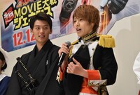 「仮面ライダー×仮面ライダー ゴースト＆ドライブ 超MOVIE大戦ジェネシス」完成披露上映会の様子。