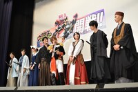 「仮面ライダー×仮面ライダー ゴースト＆ドライブ 超MOVIE大戦ジェネシス」完成披露上映会の様子。