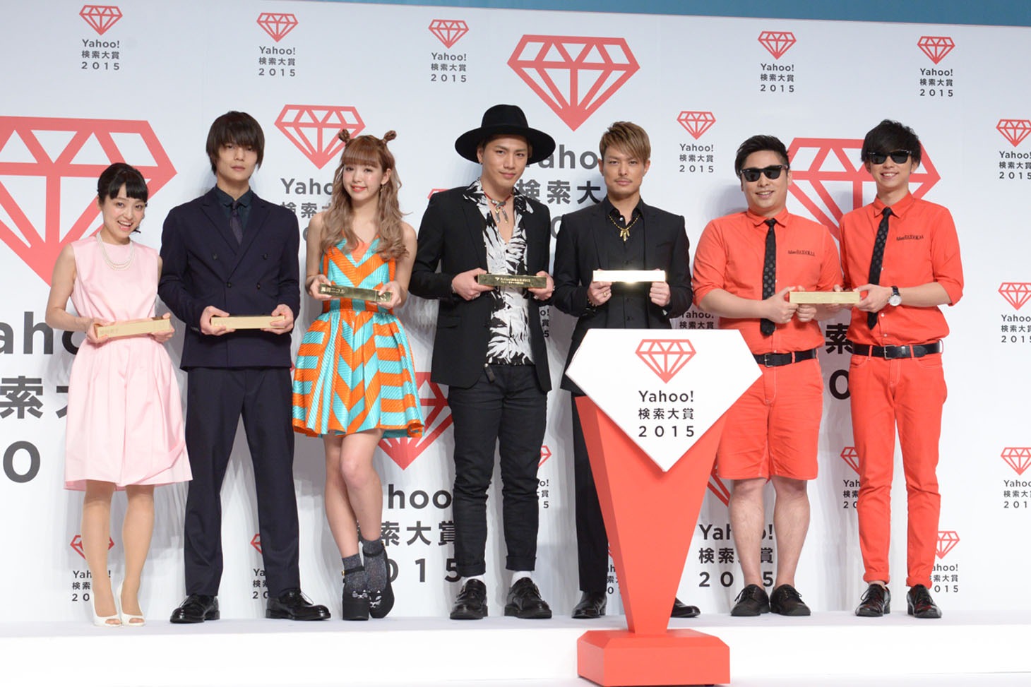 「Yahoo!検索大賞 2015」授賞式の様子。