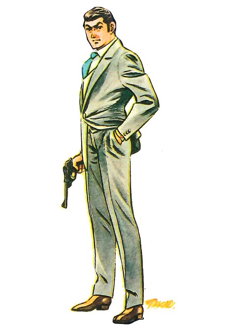 さいとう・たかをによるジェームズ・ボンドのイラスト。 (c)さいとう・たかを/小学館