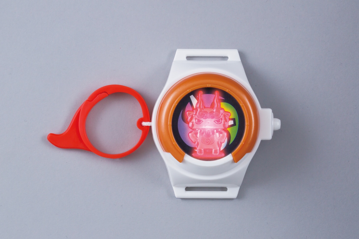 「妖怪ウォッチ」時計型おもちゃ、光る！しゅらコマ。(c)LMYWP2015