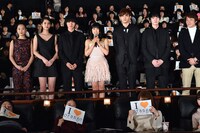 「orange-オレンジ-」初日舞台挨拶の様子。