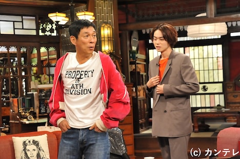 「さんまのまんま」左から明石家さんま、菅田将暉。