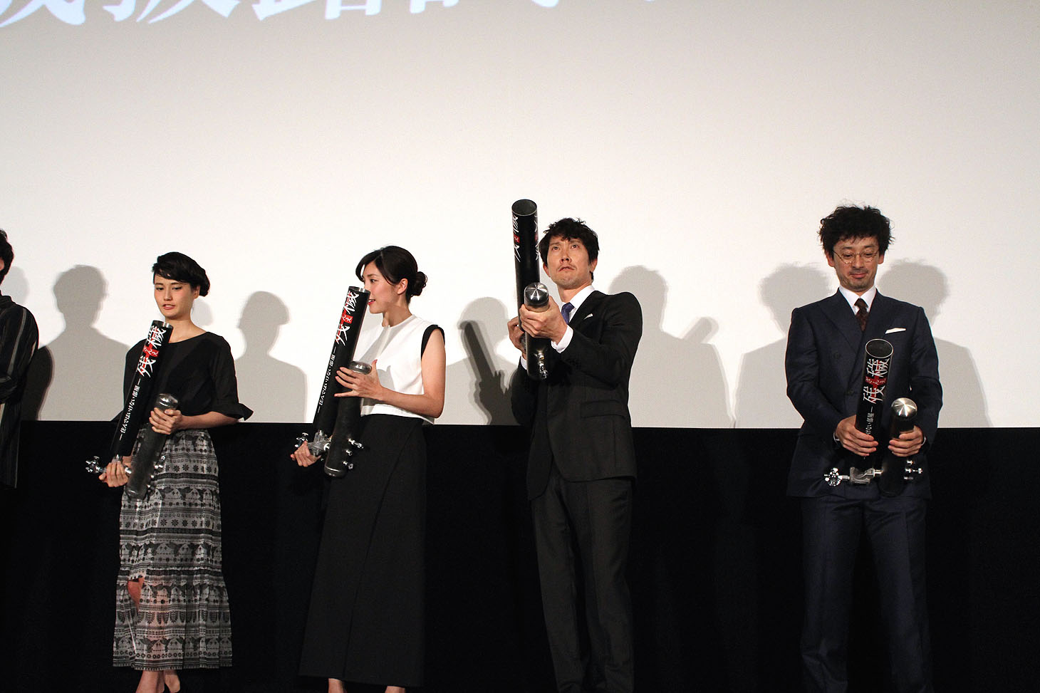 「残穢【ざんえ】ー住んではいけない部屋ー」完成披露試写会の様子。