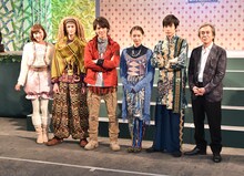 左から、立石晴香、南羽翔平、中尾暢樹、柳美稀、渡邉剣、寺島進。