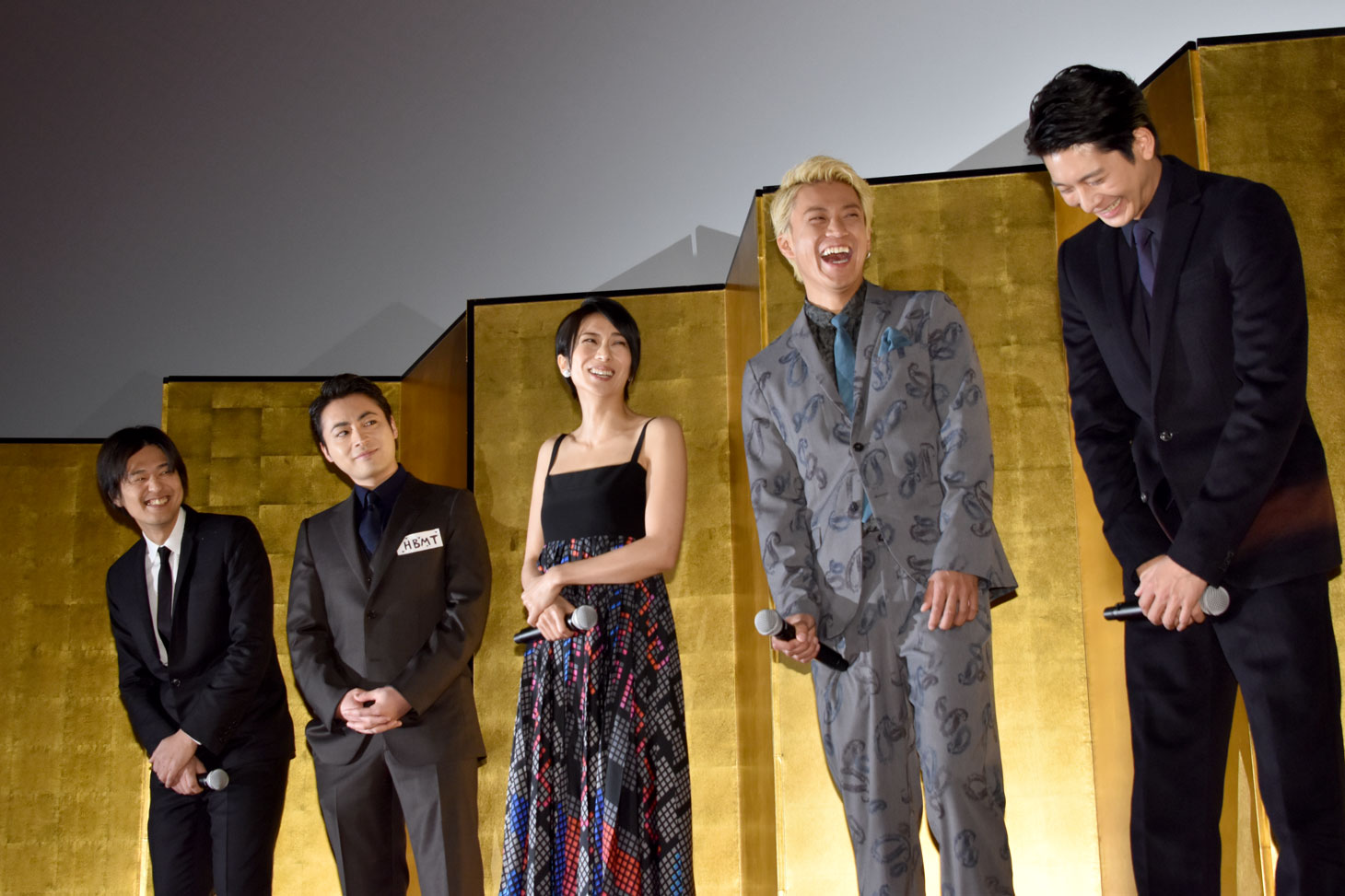 「信長協奏曲」初日舞台挨拶の様子。