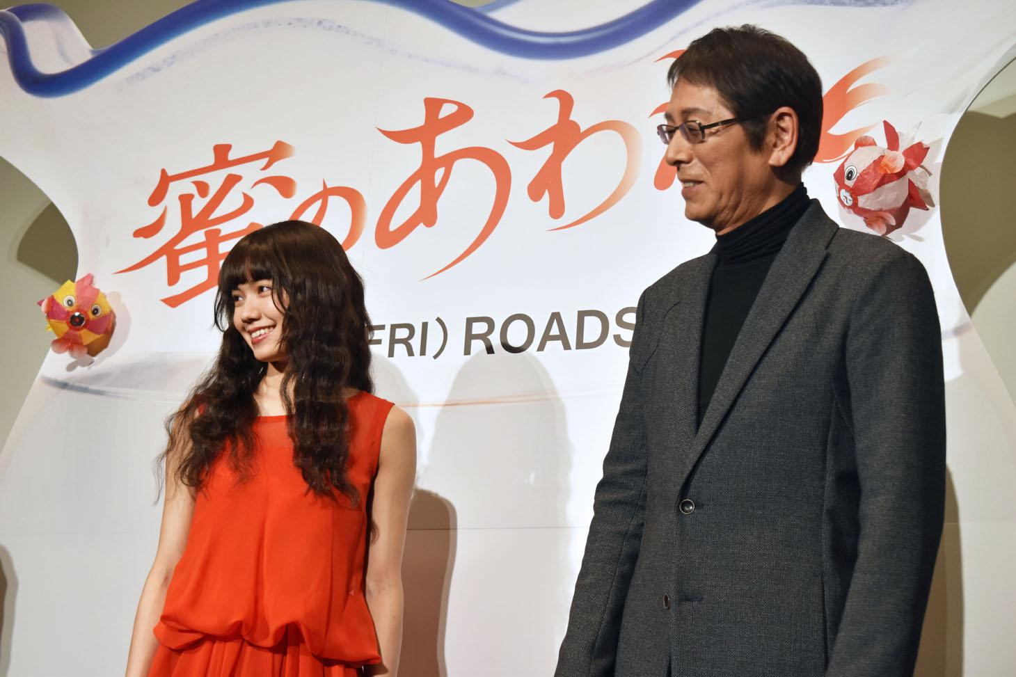 「蜜のあわれ」舞台挨拶の様子。
