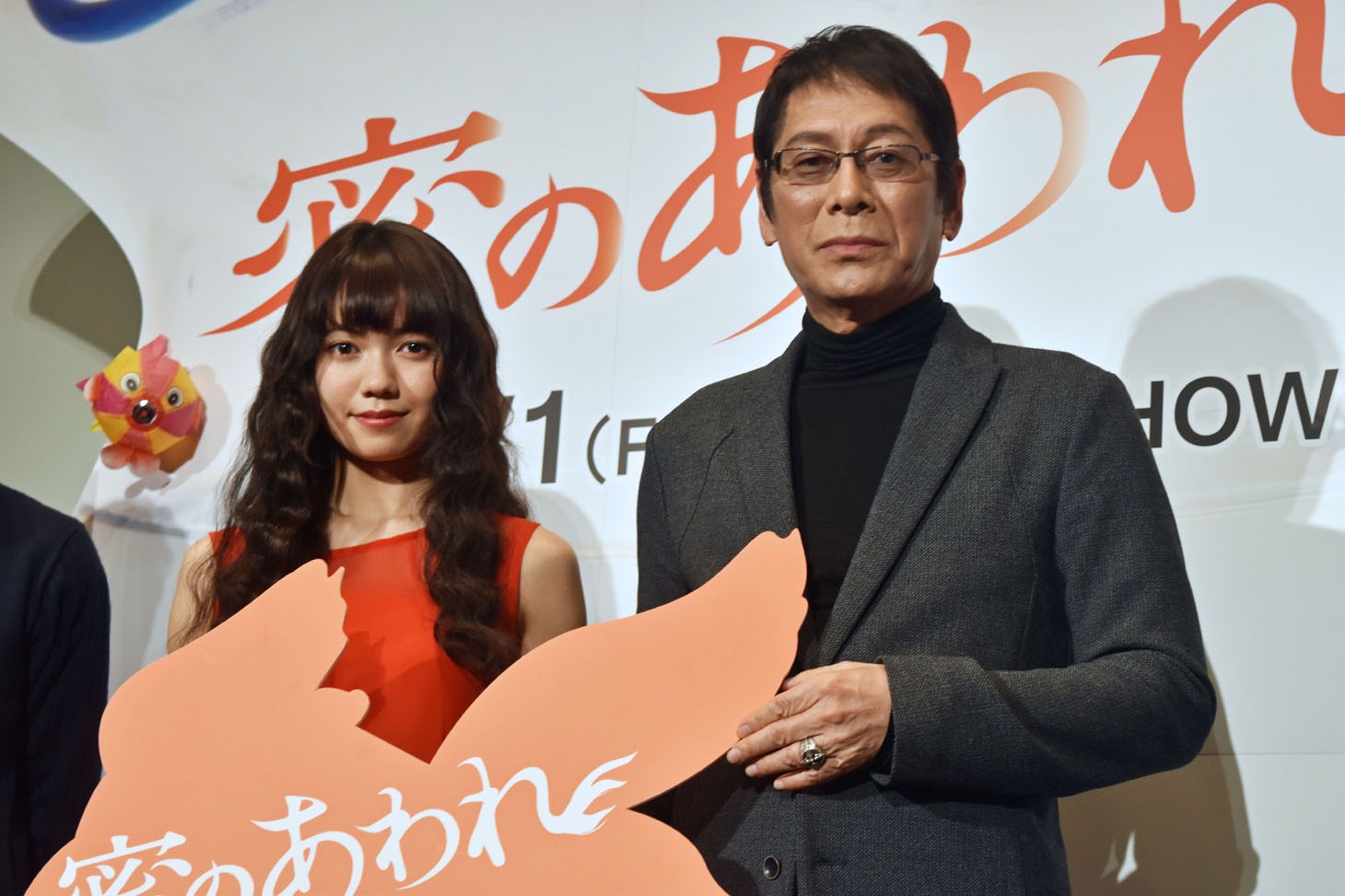 「蜜のあわれ」舞台挨拶の様子。