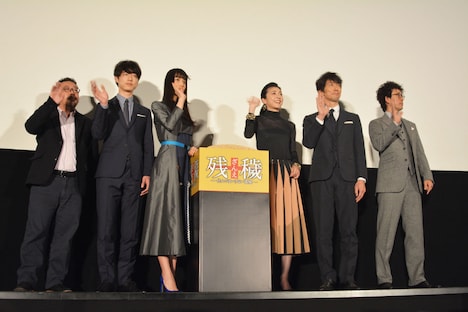 「残穢【ざんえ】ー住んではいけない部屋ー」初日舞台挨拶の様子。