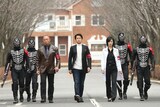 「仮面ライダー1号」より、左から武田幸三演じるバッファル、阿部力演じるウルガ、長澤奈央演じるイーグラ。(c)2016「仮面ライダー1号」製作委員会 (c)石森プロ・テレビ朝日・ADK・東映