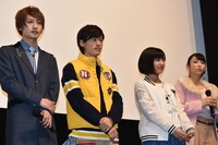 「手裏剣戦隊ニンニンジャーVSトッキュウジャー THE MOVIE 忍者・イン・ワンダーランド」大ヒット御礼舞台挨拶の様子。