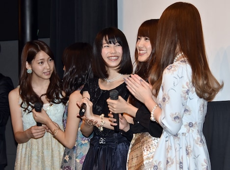 「9つの窓」全国公開初日舞台挨拶の様子。