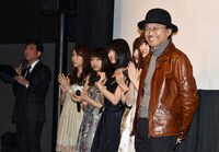 「9つの窓」全国公開初日舞台挨拶の様子。