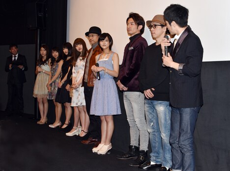 「9つの窓」全国公開初日舞台挨拶の様子。