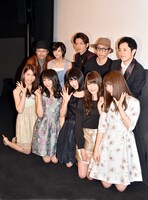 「9つの窓」全国公開初日舞台挨拶の様子。