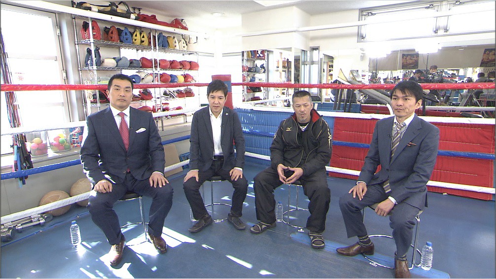 「ジョーのあした－辰吉丈一郎との20年－」公開記念特番スペシャル対談。左から山本昌、関根勤、辰吉丈一郎、飯田覚士。 (c)日本映画投資合同会社