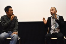 「野火」トークイベントの様子。左から想田和弘、塚本晋也。