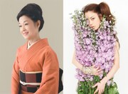 左から若尾文子、Chara。