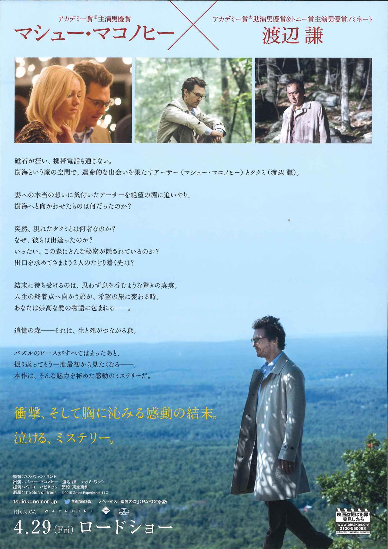 「追憶の森」チラシの裏面。