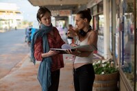 「虹蛇と眠る女」の撮影風景。