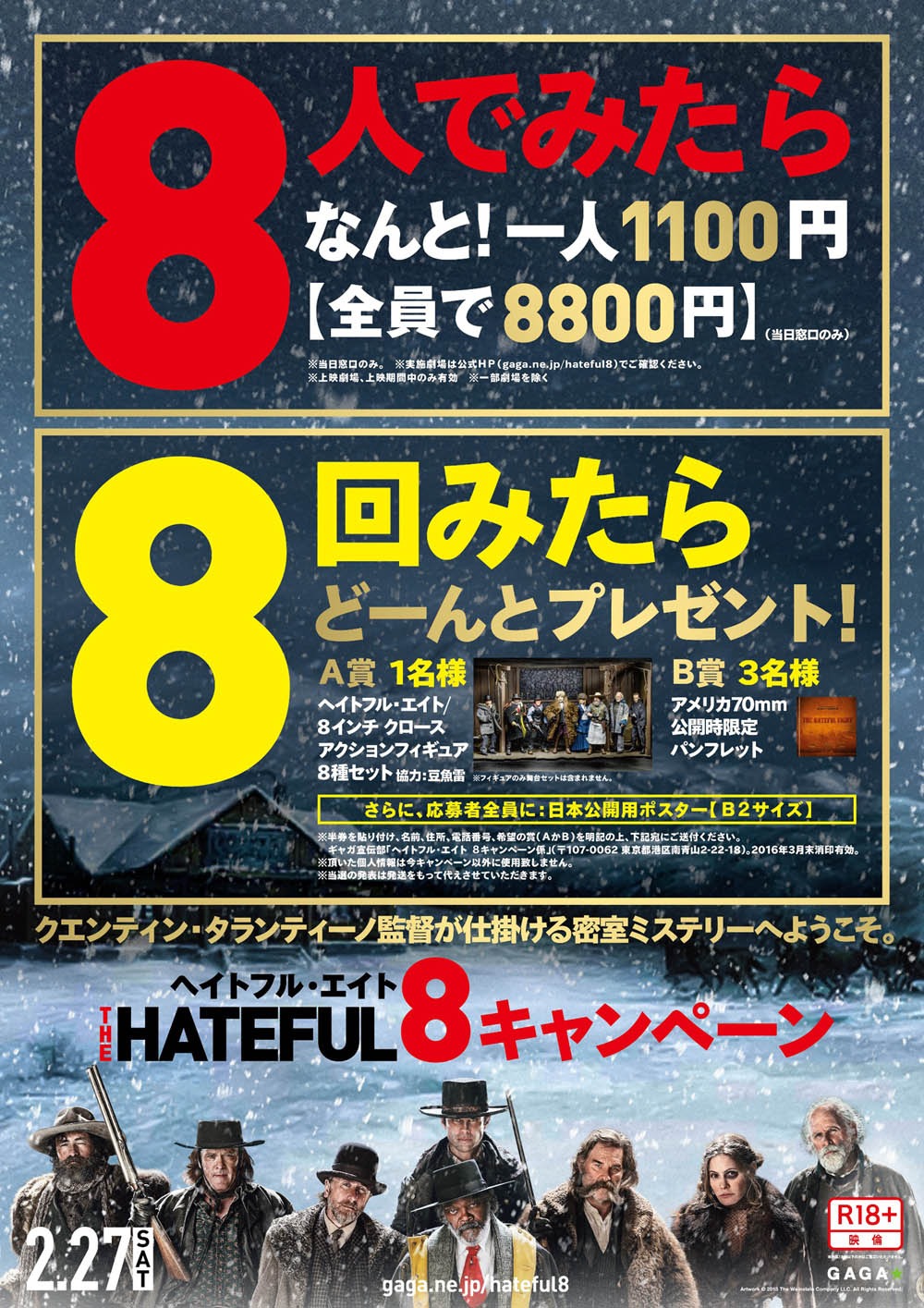 「ヘイトフル・エイト」8キャンペーンの概要。