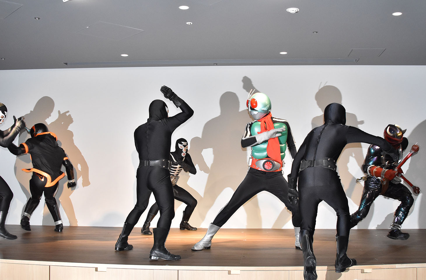 「仮面ライダー45周年記念 仮面ライダー バトライド・ウォー 創生 プレミアム発表会」の様子。